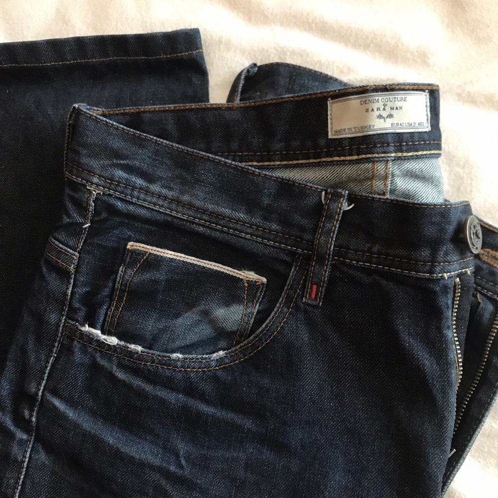 Zara Man raw denim jeans